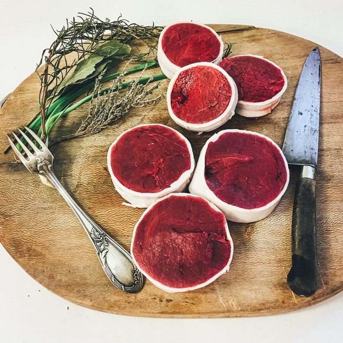 Viande, tournedos d'autruche